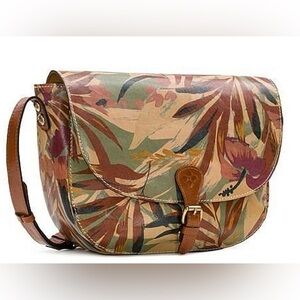 Patricia Nash Rosalini Leather Floral Patterned Crossbody Bag